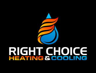 Right Choice Heating & Cooling logo design by rykos