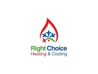 Right Choice Heating & Cooling logo design by logocraft