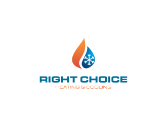 Right Choice Heating & Cooling logo design by kaylee