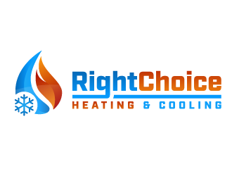 Right Choice Heating & Cooling logo design by akilis13