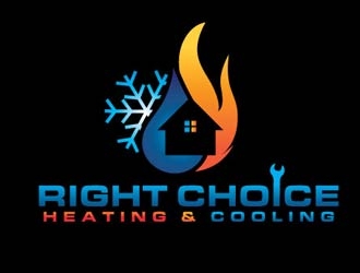 Right Choice Heating & Cooling logo design by shere