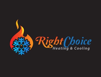 Right Choice Heating & Cooling logo design by LogoInvent