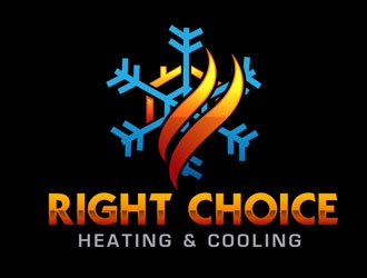 Right Choice Heating & Cooling logo design by LogoInvent