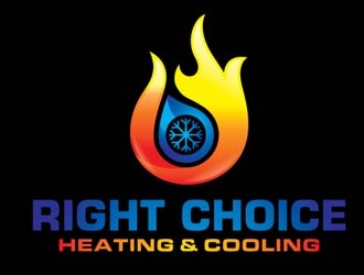 Right Choice Heating & Cooling logo design by shere
