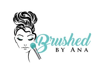 Brushed by Ana logo design by shere