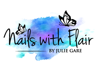 Nails with Flair by Julie Gare logo design by torresace