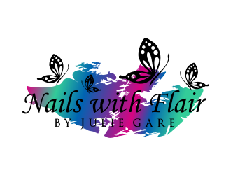 Nails with Flair by Julie Gare logo design by done