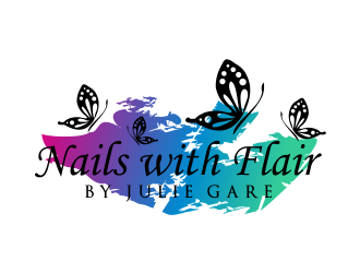 Nails with Flair by Julie Gare logo design by done