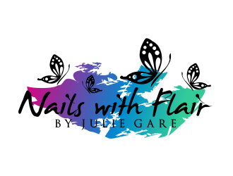 Nails with Flair by Julie Gare logo design by done
