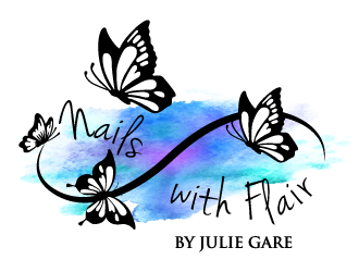 Nails with Flair by Julie Gare logo design by torresace