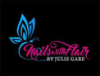Nails with Flair by Julie Gare logo design by hole
