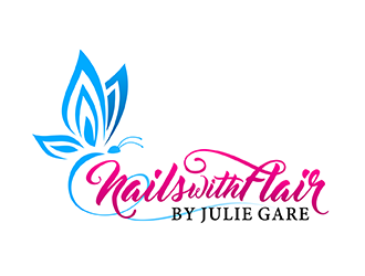 Nails with Flair by Julie Gare logo design by hole