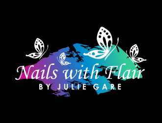 Nails with Flair by Julie Gare logo design by done