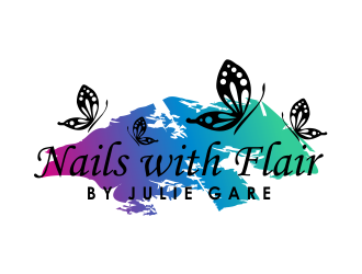 Nails with Flair by Julie Gare logo design by done