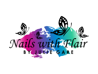 Nails with Flair by Julie Gare logo design by done
