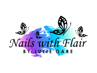 Nails with Flair by Julie Gare logo design by done