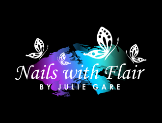 Nails with Flair by Julie Gare logo design by done