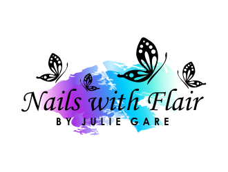 Nails with Flair by Julie Gare logo design by done