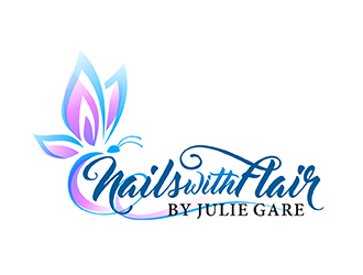 Nails with Flair by Julie Gare logo design by hole