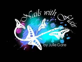 Nails with Flair by Julie Gare logo design by uttam