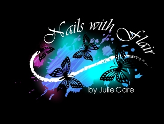 Nails with Flair by Julie Gare logo design by uttam