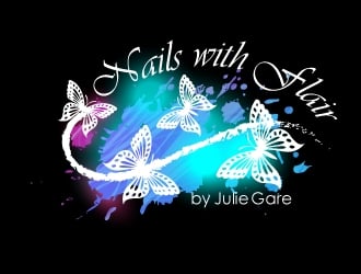 Nails with Flair by Julie Gare logo design by uttam