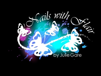Nails with Flair by Julie Gare logo design by uttam