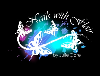 Nails with Flair by Julie Gare logo design by uttam