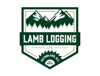 Lamb Logging Ltd. logo design by Kewin