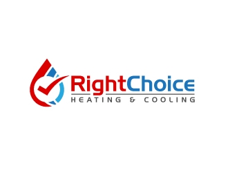 Right Choice Heating & Cooling logo design by Rock