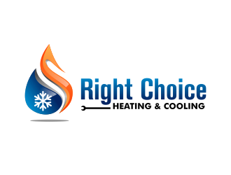 Right Choice Heating & Cooling logo design by ingepro