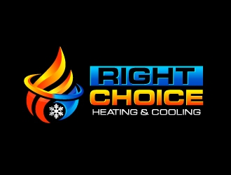 Right Choice Heating & Cooling logo design by ORPiXELSTUDIOS