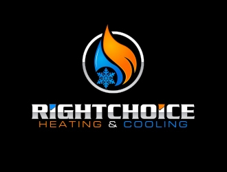 Right Choice Heating & Cooling logo design by MarkindDesign