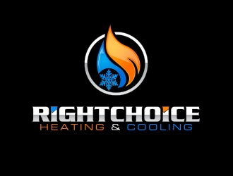 Right Choice Heating & Cooling logo design by MarkindDesign