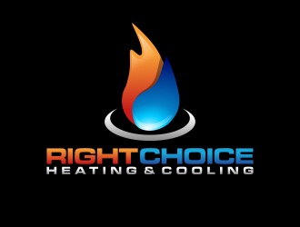 Right Choice Heating & Cooling logo design by imagine