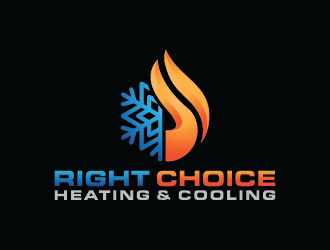 Right Choice Heating & Cooling logo design by mhala
