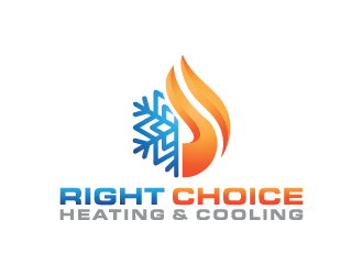 Right Choice Heating & Cooling logo design by mhala
