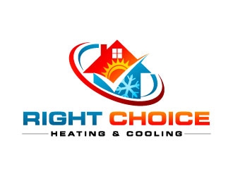 Right Choice Heating & Cooling logo design by J0s3Ph