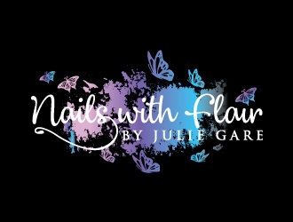 Nails with Flair by Julie Gare logo design by shere