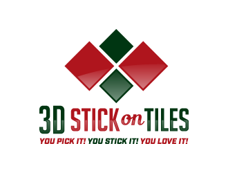 3D Stick On Tiles logo design by akilis13