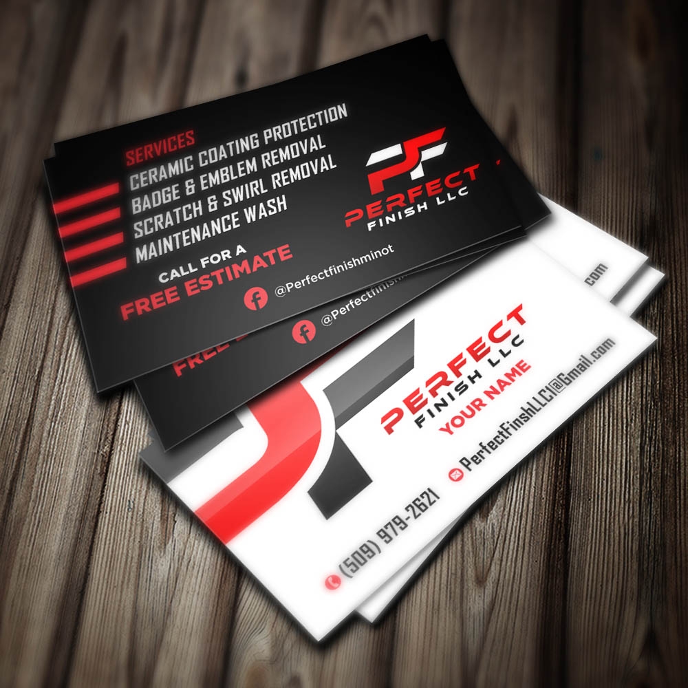 Perfect Finish LLC logo design by scriotx