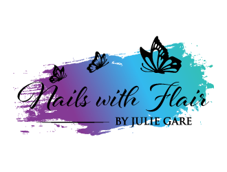 Nails with Flair by Julie Gare logo design by torresace