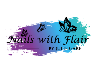 Nails with Flair by Julie Gare logo design by torresace
