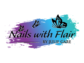 Nails with Flair by Julie Gare logo design by torresace