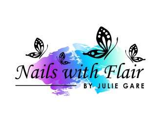 Nails with Flair by Julie Gare logo design by done