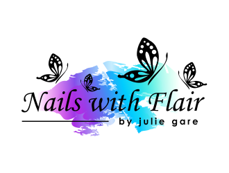 Nails with Flair by Julie Gare logo design by done