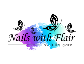 Nails with Flair by Julie Gare logo design by done