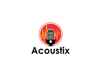 Acoustix logo design by giphone