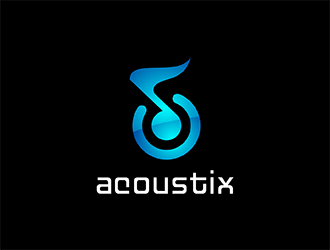 Acoustix logo design by hole