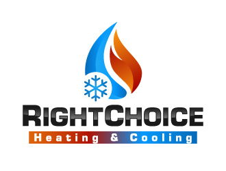Right Choice Heating & Cooling logo design by akilis13